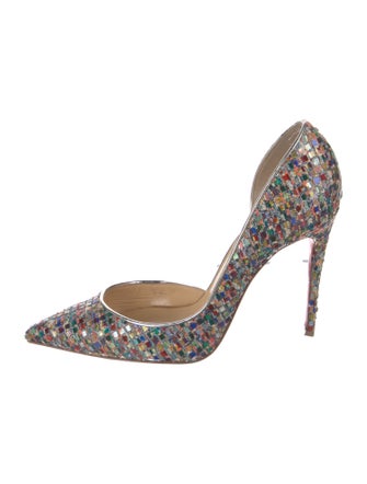 Christian Louboutin Sequins Patterned D'Orsay Pumps
