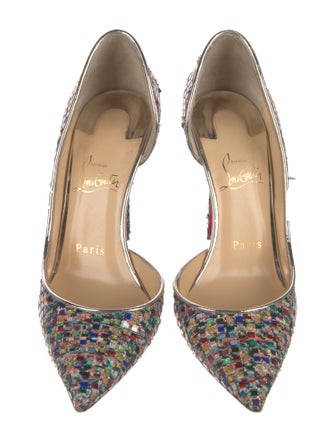 Christian Louboutin Sequins Patterned D'Orsay Pumps