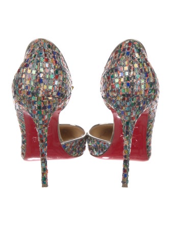 Christian Louboutin Sequins Patterned D'Orsay Pumps