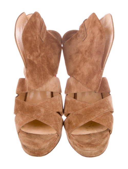 Christian Louboutin Suede Slingback Sandals