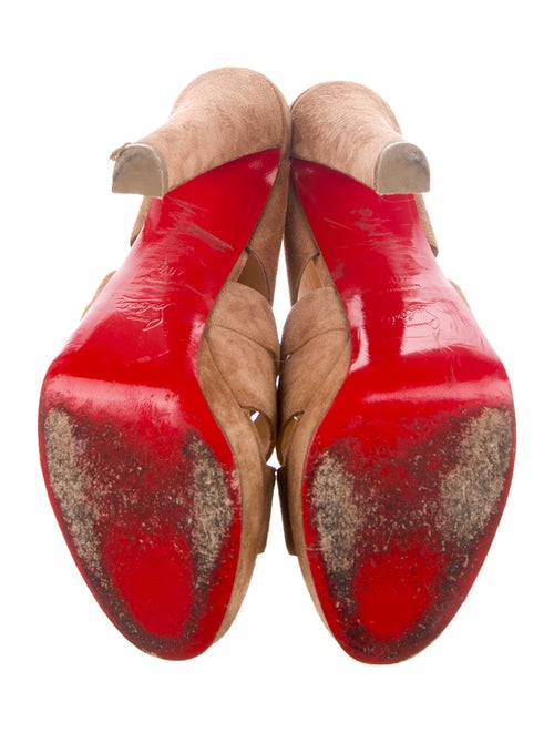 Christian Louboutin Suede Slingback Sandals