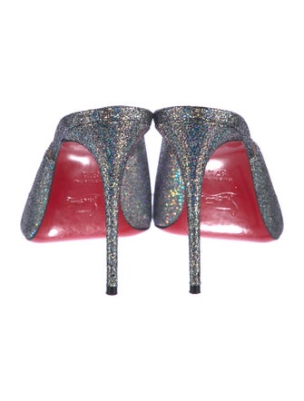 Christian Louboutin Leather Studded Accents Slides