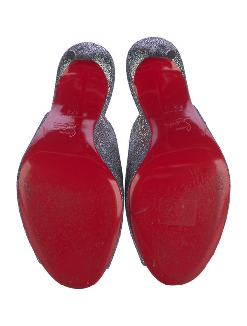 Christian Louboutin Leather Studded Accents Slides