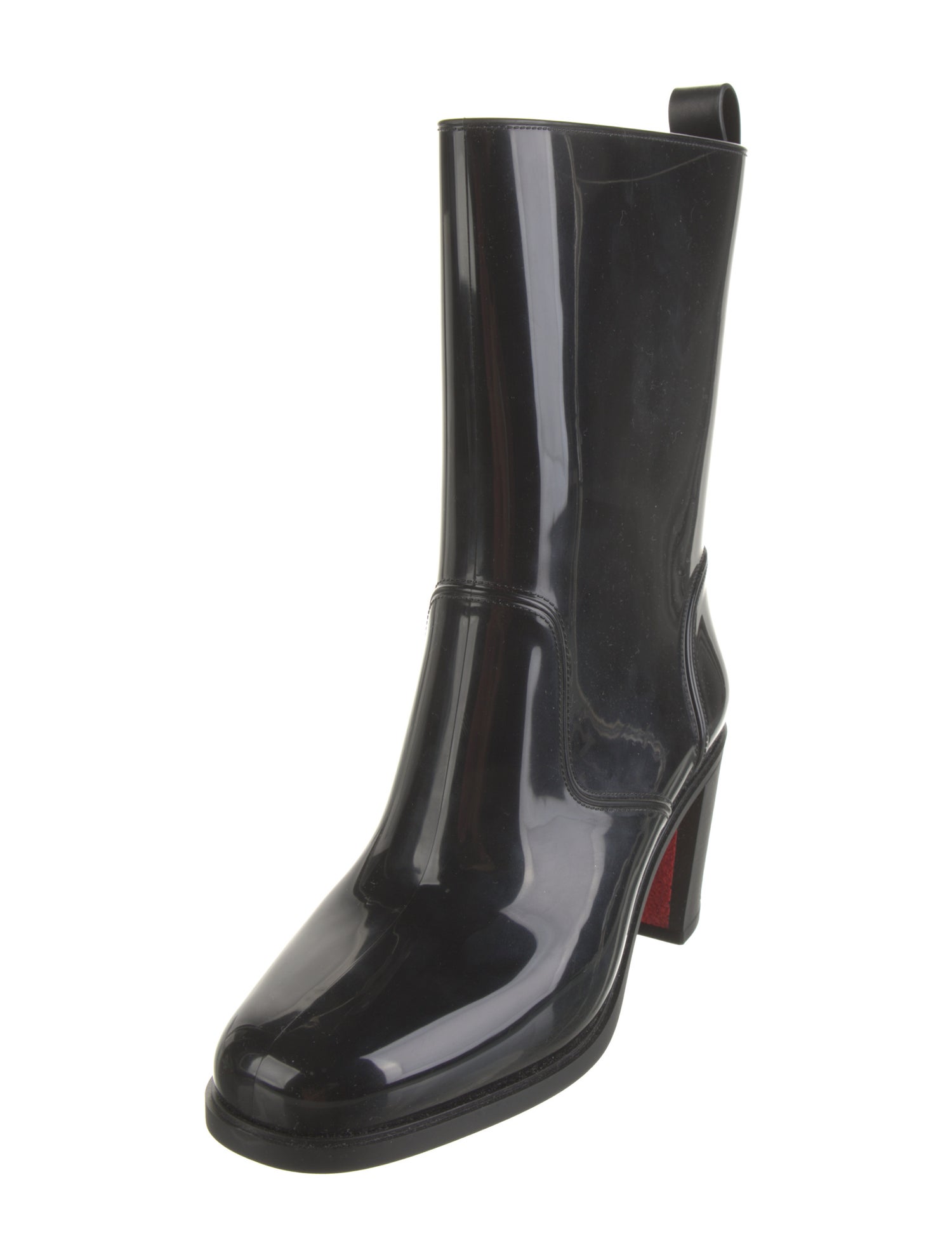 Christian Louboutin Rubber Studded Accents Rain Boots
