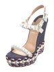 Christian Louboutin Leather Studded Accents Espadrilles
