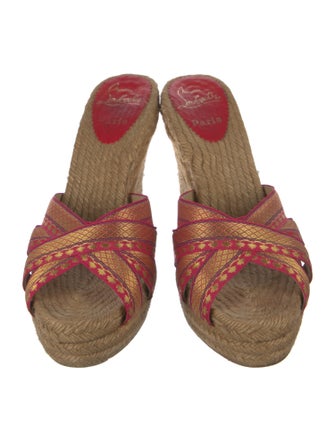 Christian Louboutin Canvas Printed Espadrilles