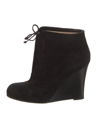Christian Louboutin Suede Lace-Up Boots