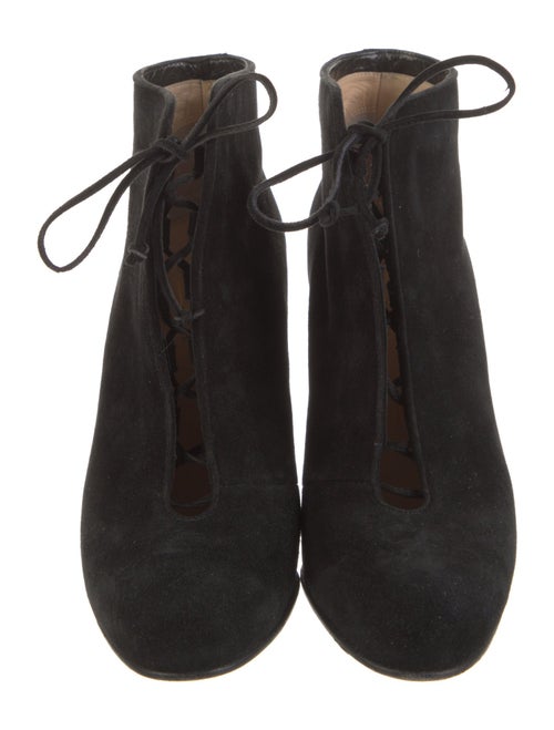 Christian Louboutin Suede Lace-Up Boots