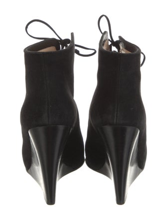 Christian Louboutin Suede Lace-Up Boots