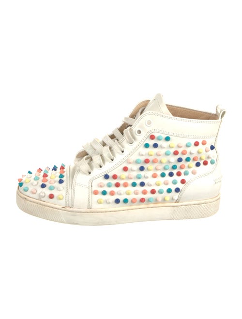 Christian Louboutin Spike Accents Leather Sneakers
