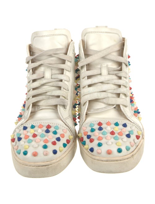 Christian Louboutin Spike Accents Leather Sneakers