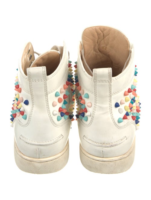 Christian Louboutin Spike Accents Leather Sneakers