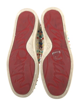 Christian Louboutin Spike Accents Leather Sneakers