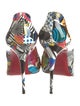 Christian Louboutin Patent Leather Printed Slingback Pumps