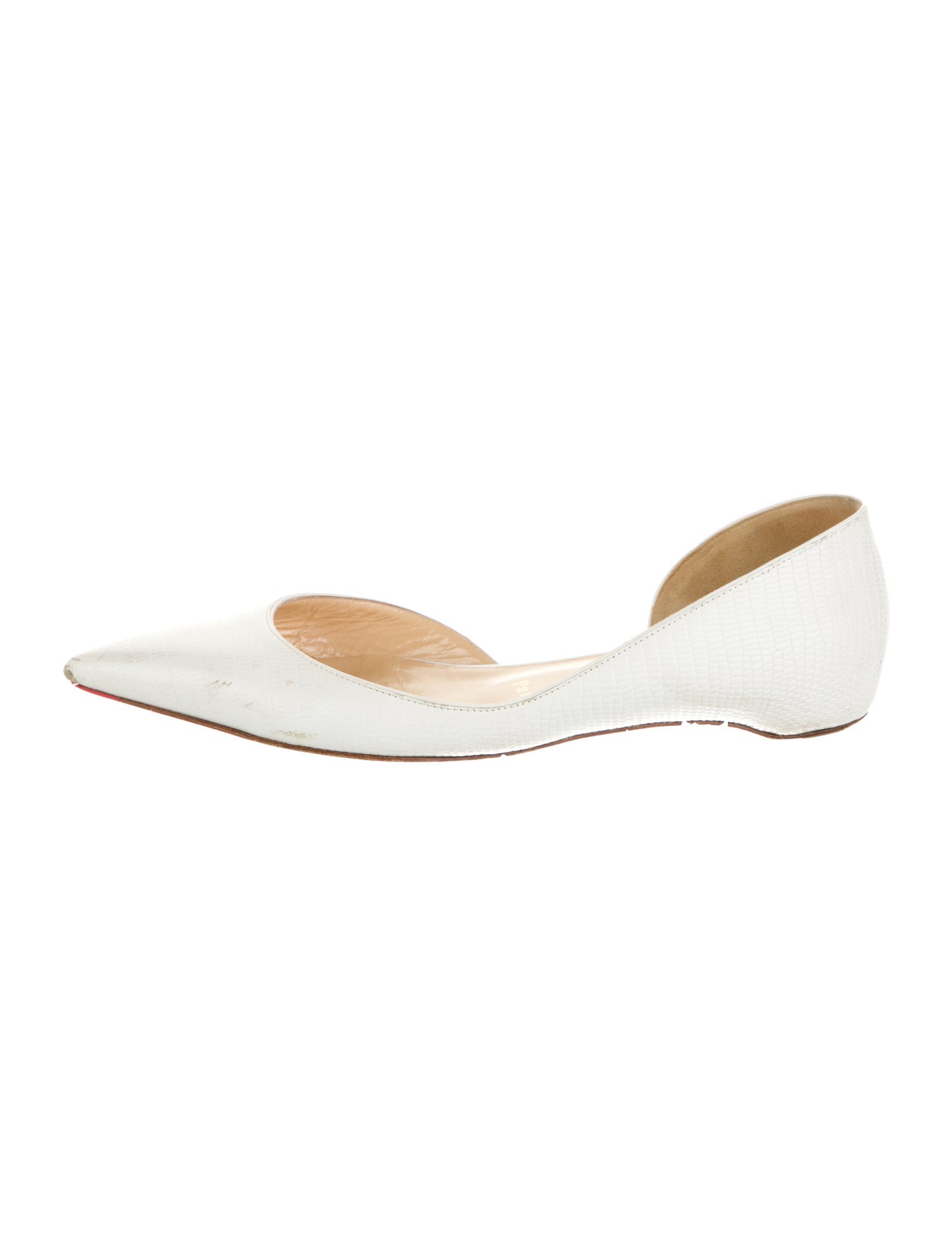 Christian Louboutin Leather D'Orsay Flats