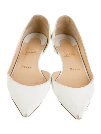 Christian Louboutin Leather D'Orsay Flats