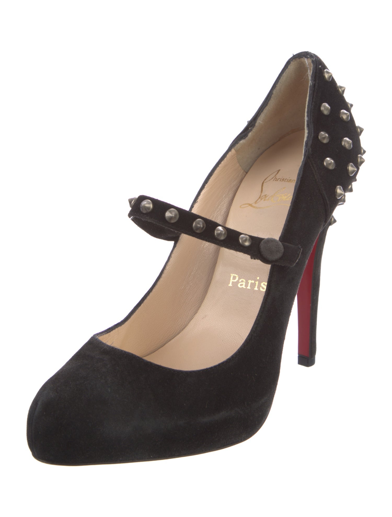 Christian Louboutin Suede Printed Pumps