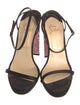 Christian Louboutin Satin Crystal Embellishments Slingback Sandals