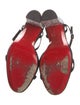 Christian Louboutin Satin Crystal Embellishments Slingback Sandals