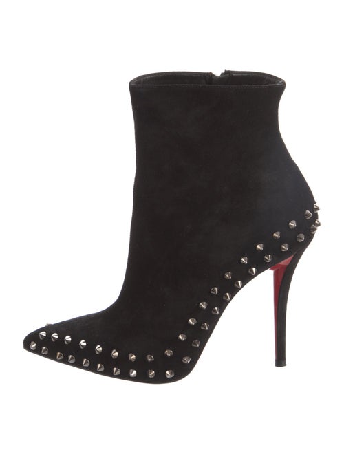 Christian Louboutin Spike Accents Suede Boots
