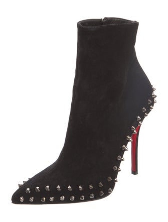 Christian Louboutin Spike Accents Suede Boots