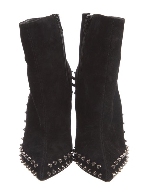 Christian Louboutin Spike Accents Suede Boots
