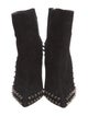 Christian Louboutin Spike Accents Suede Boots