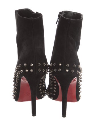Christian Louboutin Spike Accents Suede Boots