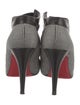 Christian Louboutin Houndstooth Print Leather Trim Embellishment Boots