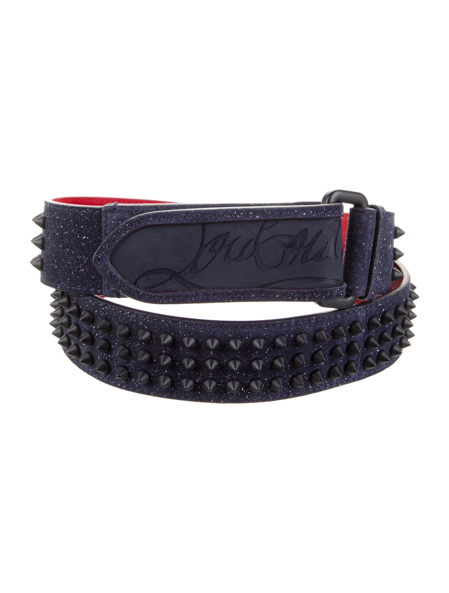 Christian Louboutin Spike Accents Glitter Belt Kit