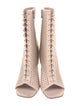 Christian Louboutin Leather Lasercut Accents Lace-Up Boots