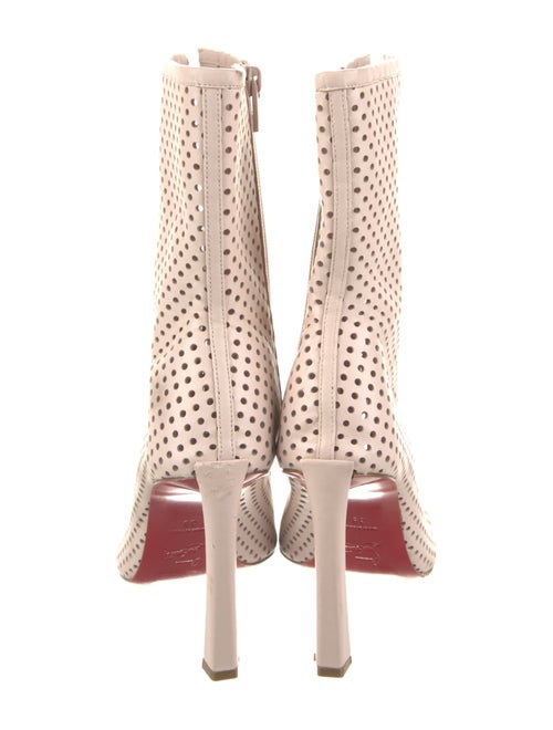 Christian Louboutin Leather Lasercut Accents Lace-Up Boots