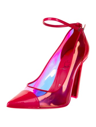Christian Louboutin Patent Leather Studded Accents Pumps