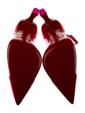 Christian Louboutin Patent Leather Studded Accents Pumps