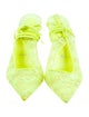 Christian Louboutin Lace Lace Pattern Slingback Pumps
