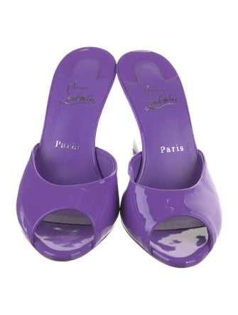 Christian Louboutin Patent Leather Slides