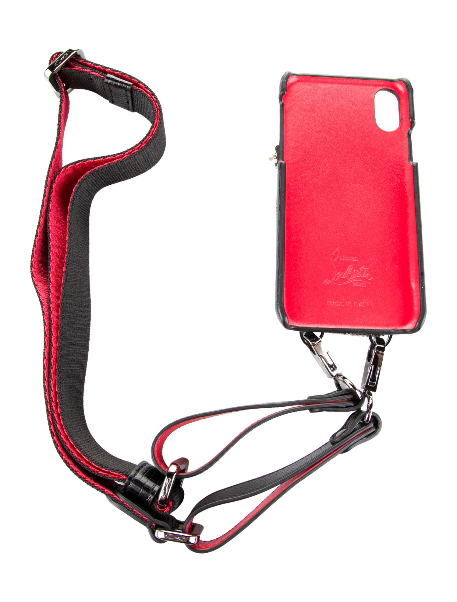 Christian Louboutin Leather iPhone X/XS Case w/ Strap