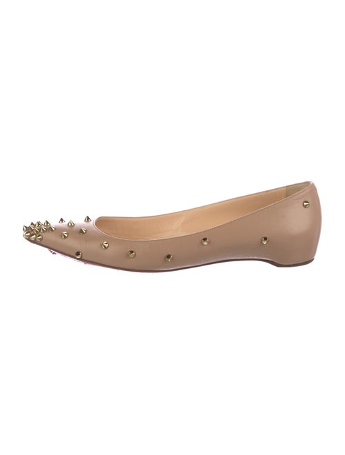Christian Louboutin Spike Accents Leather Ballet Flats