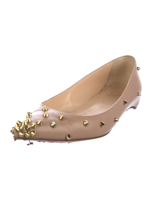 Christian Louboutin Spike Accents Leather Ballet Flats