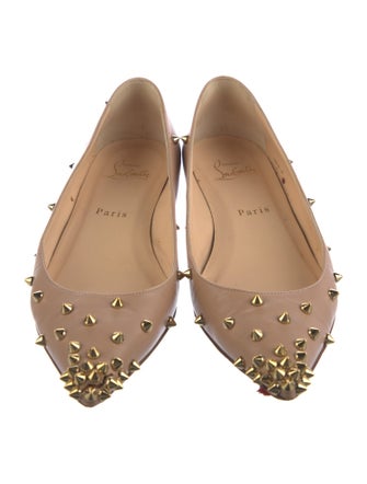 Christian Louboutin Spike Accents Leather Ballet Flats