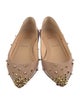 Christian Louboutin Spike Accents Leather Ballet Flats