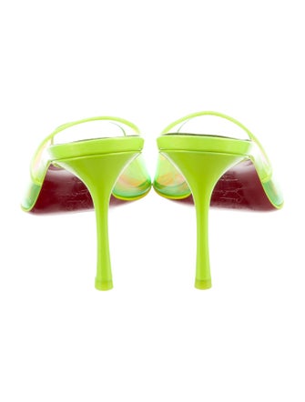 Christian Louboutin PVC Leather Trim Embellishment Slides
