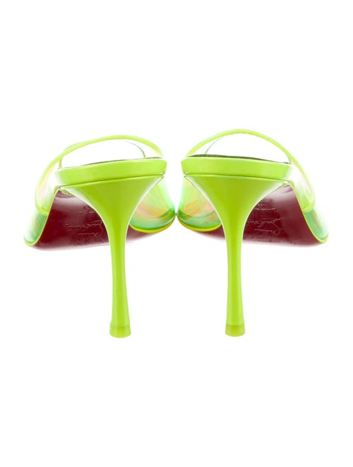 Christian Louboutin PVC Leather Trim Embellishment Slides