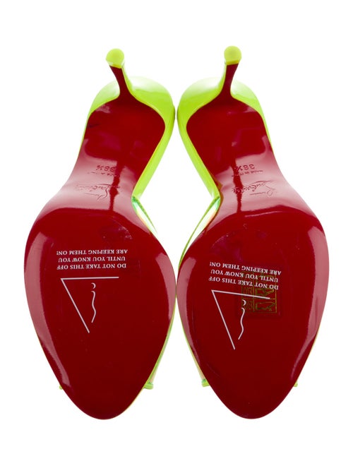 Christian Louboutin PVC Leather Trim Embellishment Slides