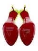 Christian Louboutin PVC Leather Trim Embellishment Slides
