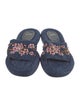 Christian Louboutin Denim Floral Print Slides
