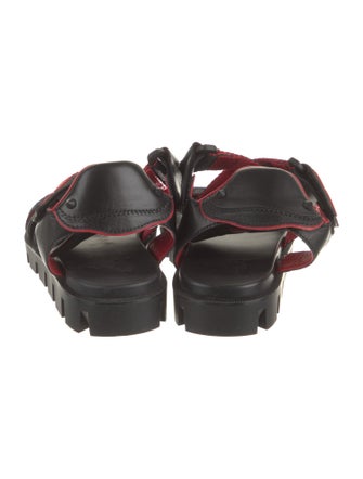 Christian Louboutin Spike Accents Neoprene Slingback Sandals