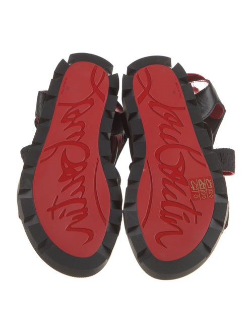Christian Louboutin Spike Accents Neoprene Slingback Sandals