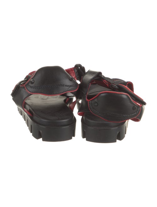 Christian Louboutin Spike Accents Neoprene Slingback Sandals