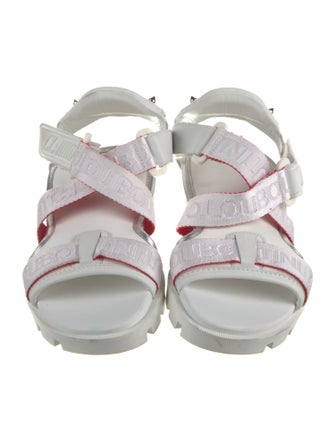 Christian Louboutin Spike Accents Neoprene Sandals